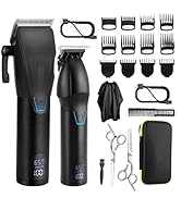 Dumite Hair Clippers for Men,Professional Hair Cutting Kit,Cordless Barber Clipper and T-Blade Be...