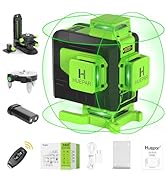 Huepar 16 Lines Laser Level 360 Self leveling with Remote Control, 4x360 Green Cross Line Laser T...