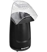 West Bend Air Crazy Popcorn Machine for Healthy Snacking with No Oil, 4-Quart, Black