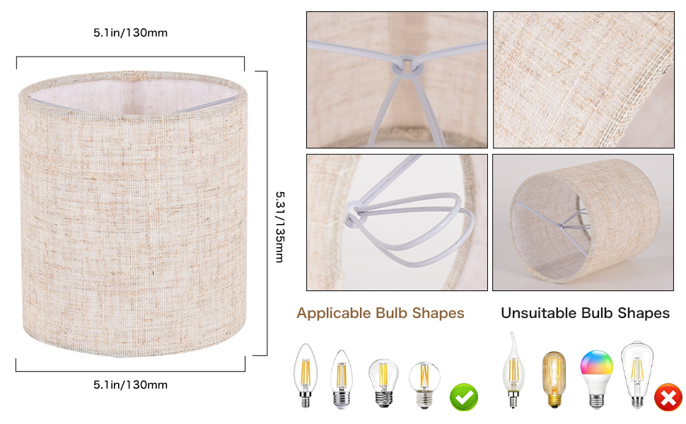 White Chandelier Shades