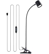 Dott Arts Desk Lamp,USB Clip On Light,Book Lights for Reading at Night,3 Color Modes,10 Brightnes...
