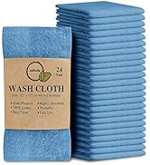 Softolle 100% Cotton Ring Spun Wash Cloths – Bulk Pack of Washcloths – 12x12 Inches – Wash Cloth ...