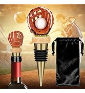 LULLEA Baseball Glove Wine Stopper – Funny Baseball Gifts for Men, Dad, Coach &amp; Fans – Colourful ...