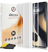 Akcoo for Motorola Edge 2024 Screen Protector, Tempered Glass UV Set - 3 Pack, Edge to Edge Full ...