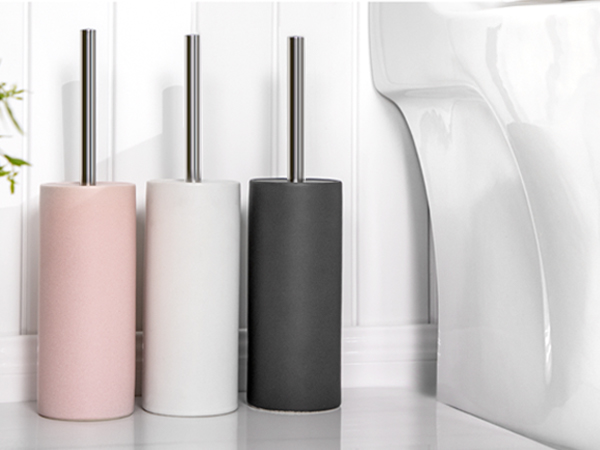 Viosuniu Standing Ceramic toilet bowl brush set