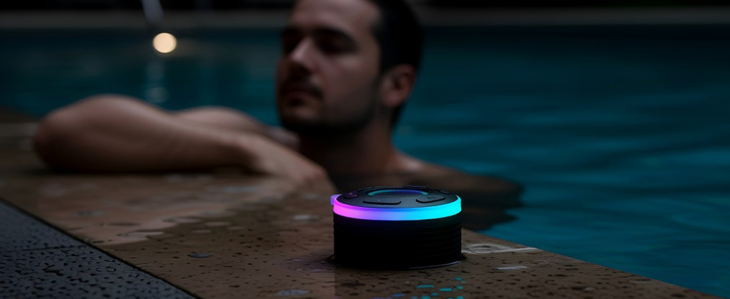 Bluetooth Portable Shower Speaker with Led Light