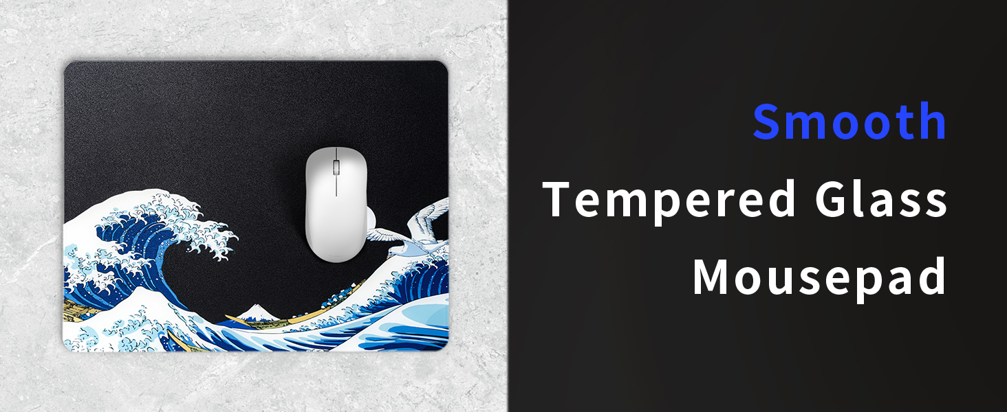 tempered glass mousepad