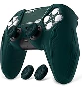 PlayVital Silicone Skin Set for PS5 Controller - Charging Dock Compatible, Full Protection Case w...
