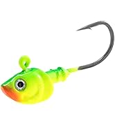 Dr.Fish 10 Pack Swimbait Jig Heads, Saltwater Fishing Jig Heads Flat Jigs 3D Eyes High Carbon Ste...