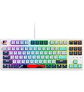 iTastatur 75 Percent Mechanical Gaming Keyboard, 87 Keys RGB Backlit Wired Keyboard TKL Compact K...