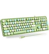 Atelus Computer Keyboard Wired, Plug Play USB Keyboard with Large Number Pad, Caps Indicators, Fo...