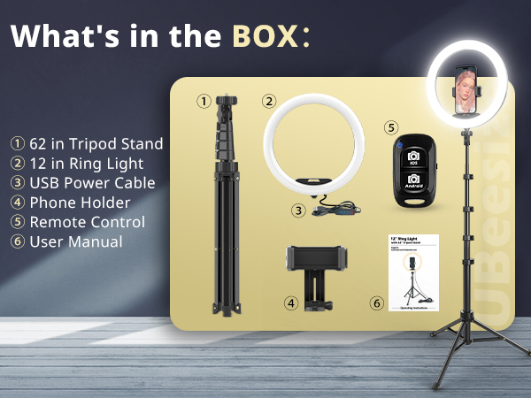 phone stand with light