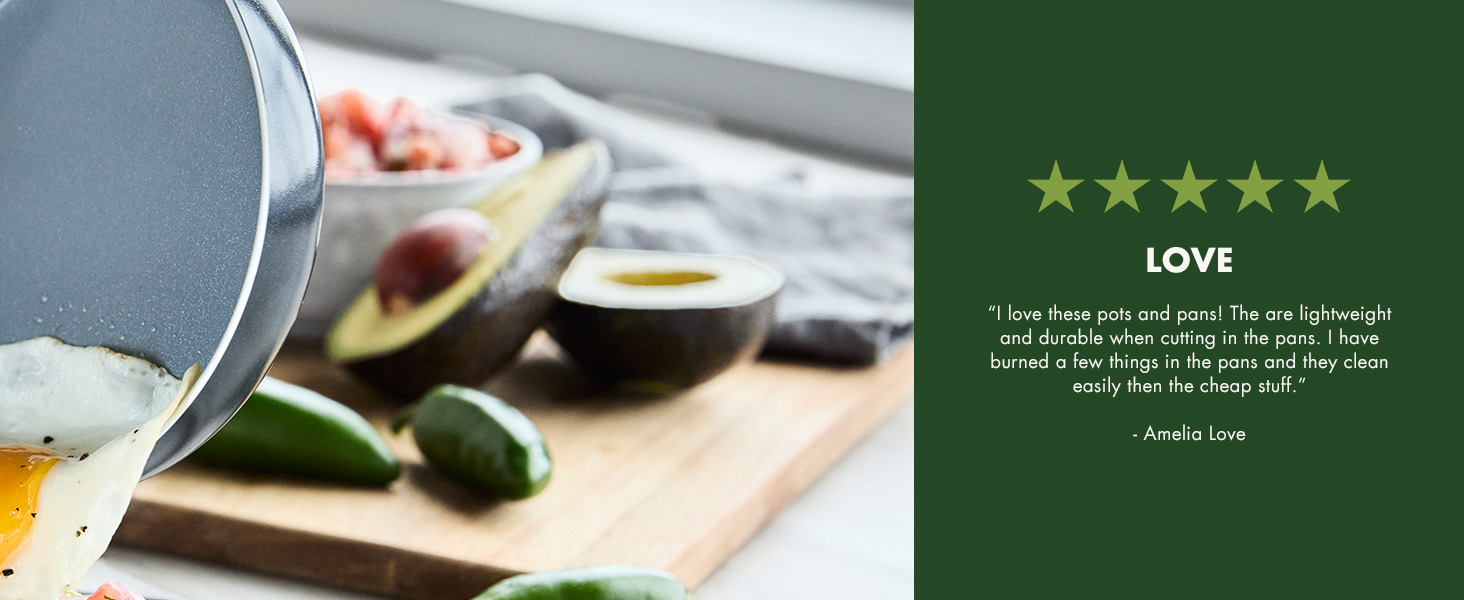 GreenPan, Ceramic Nonstick, PFAS-Free, Non-Toxic, Cookware, Frypans, Swift