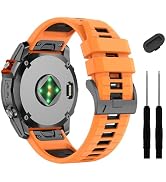 ZPJPPLX 26MM Fenix 7X 6X Pro 5X Plus Quickfit Watch Band, Soft Silicone Strap for GARMIN Enduro 2...