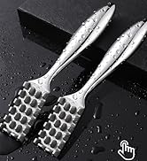 SUCCFLY Fish Scaler Tool 2 Pack, Premium Fish Descaler Stainless Steel Integrated Casting