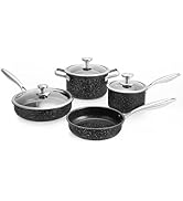 Induction Pots and Pans, Stainless Steel Pots And Pans Set 7pcs With Lid, Induction Cookware For ...