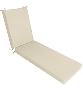 Favoyard Outdoor Lounge Chair Cushion 72x21x3 in Rainproof Color Fade-Resistant &amp; Removable Cover...