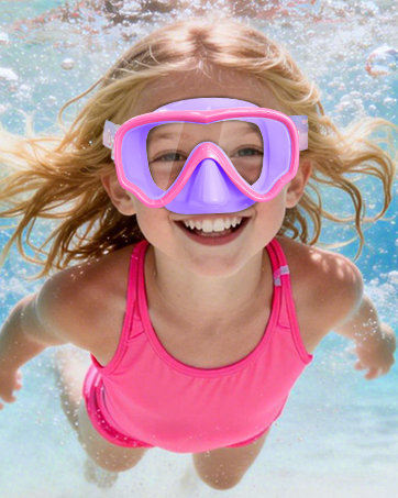 Kids Swim Goggles with Nose Cover