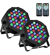 Litake DJ Par Lights, RGB 36 LED Stage Lights Sound Activated,Remote &amp; DMX Controlled LED Uplight...