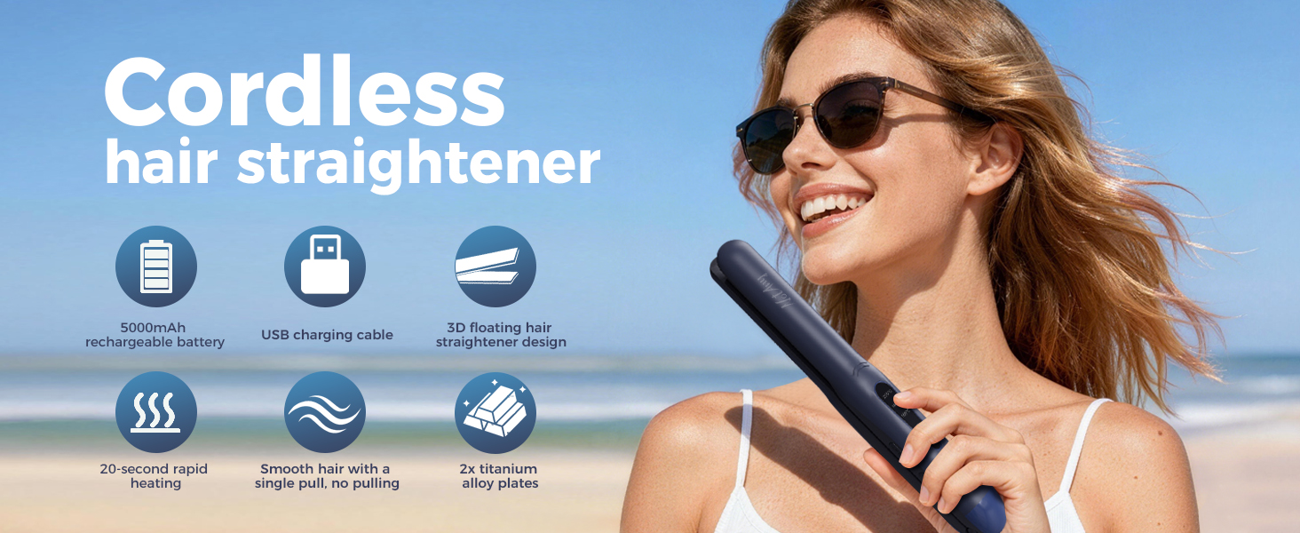 portable hair straightener cordless hair straightener wireless straightener hair rechargeable