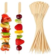 DOUDOULE Bamboo Skewers for Appetizers, [10 Inch, 200PCS] Long Cocktail Picks Fancy Toothpicks fo...