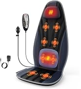 comrelax Back Massager for Chair with Heat, Vibration Seat Cushion with Lumbar Support, 8 Motors,...