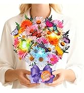 APOTODITO Birthday Cards, Butterfly &amp; Daisy Birthday Card with Music and Light, Flower Bouquet 3D...