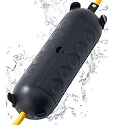 YOJOE Outdoor Extension Cord Cover Waterproof, Black Cord Protector Connector Electrical Safety B...