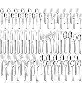 60 Piece Silverware Set For 12, Stainless Steel Flatware/Tableware Set Include Spoons/Forks/Knive...