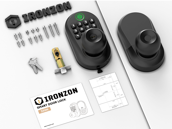digital door lock with handle