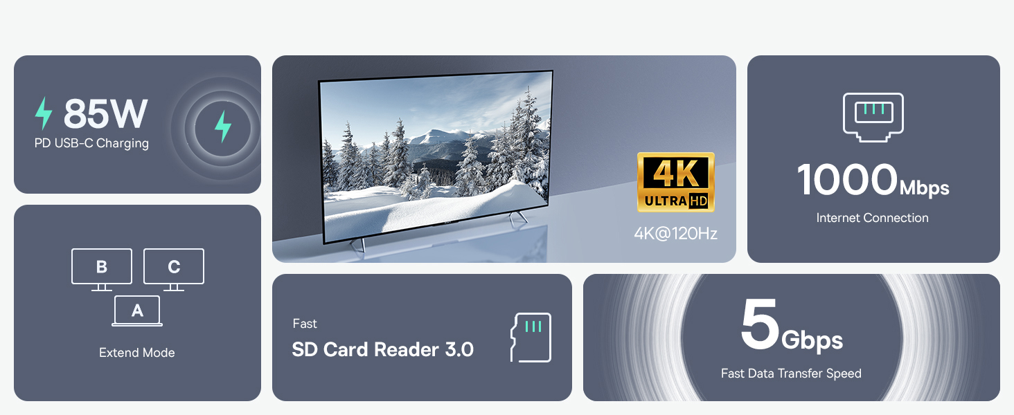 laptop docking station dual monitor