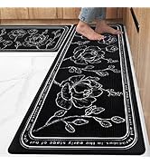 ROTTOGOON Kitchen Floor Mat Set of 2, Cushioned Anti Fatigue Kitchen Mat 17"x47"+17"x29", Non-Sli...