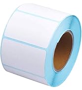 800 Pcs Self Adhesive Label Sticker, Blank White Rectangle Address Thermal Label Roll Sticky Writ...