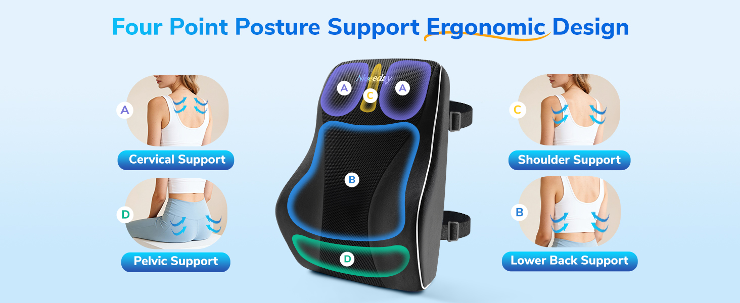 Lumbar Pillow with High Backrest