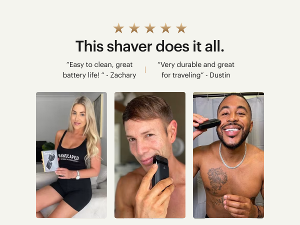 manscapes chairman electric face foil shaver stubble guard trimmer smooth stainless steel