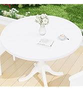 Smiry Round Spandex Tablecloth, Elastic Fitted Washable Tablecloths for 36"-44" Tables, Waterpoof...