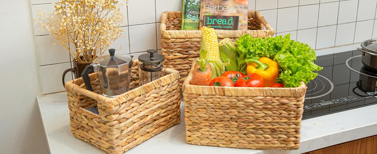 wicker baskets for storage medium