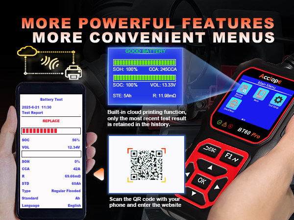 battery tester 12V lithium battery 6V motorcycle 24V truck automotive