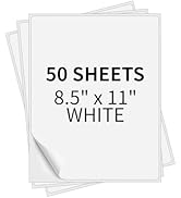 PAPRMA Full Sheet Labels 8.5” x 11” Sticker Paper Matte White, Large Shipping Label Paper for Ink...