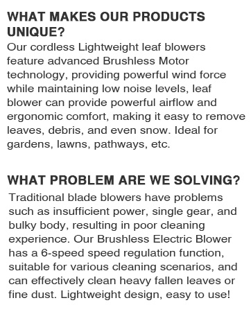 Tietoc Leaf Blower Cordless