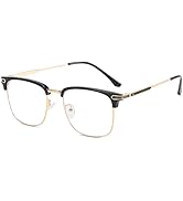 HOKETOP Blue Light Blocking Glasses for Men Anti-Fatigue Computer Monitor Gaming Glasses Prevent ...