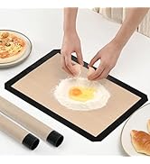 Luckyiren 2-Pack Silicone Baking Mats – Non-Stick Reusable Oven Liners for Half Sheet Pans (16.54...