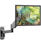 UPGRAVITY Monitor Wall Mount, Computer Monitor Wall Mount for 17-32 inch Flat/Curved Screens, Gas...