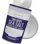 Fine Grain Sea Salt for Baking, Pure Non-Iodized Baja Table Salt Replacement, Mineral Rich for Co...