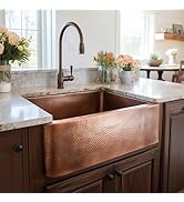 Lange Copper 25" Single Bowl Undermount Farmhouse Apron Kitchen Sink