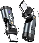USB C Adapter [2-Pack], PD 240W USB C 90 Degree Adapter, USB Type C Right Angle Adapter/360 &amp; 180...