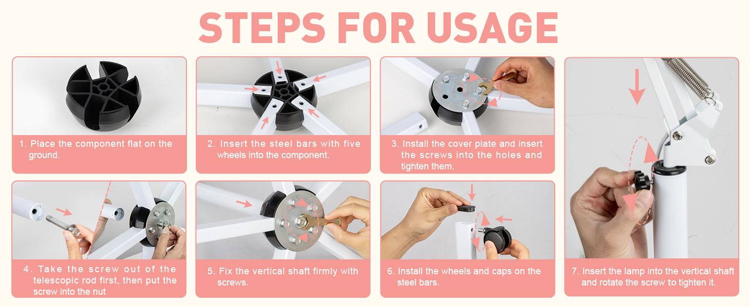 floor magnifying glass with light and stand