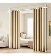 Room Divider No Drill Curtain Rod (H)43-120×(W)35-100 inch, Adjustable Heavy Duty Tension Pole 45...