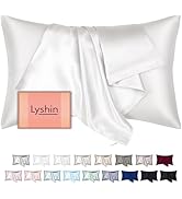 Mulberry Silk Pillow Cases Standard Size with Hidden Zipper, Ultra Smooth and Soft Breathable Coo...