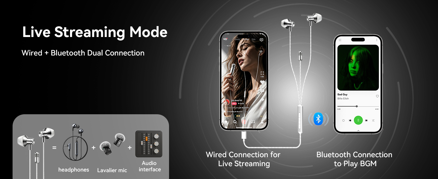 recording headphones with microphone